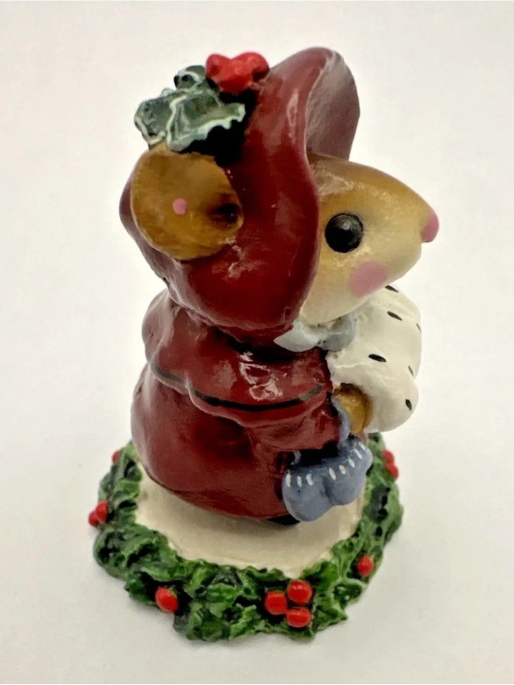 Wee Forest Folk M-146 Miss Noel Maroon Red WFF New in Box 1987 Anne Petersen